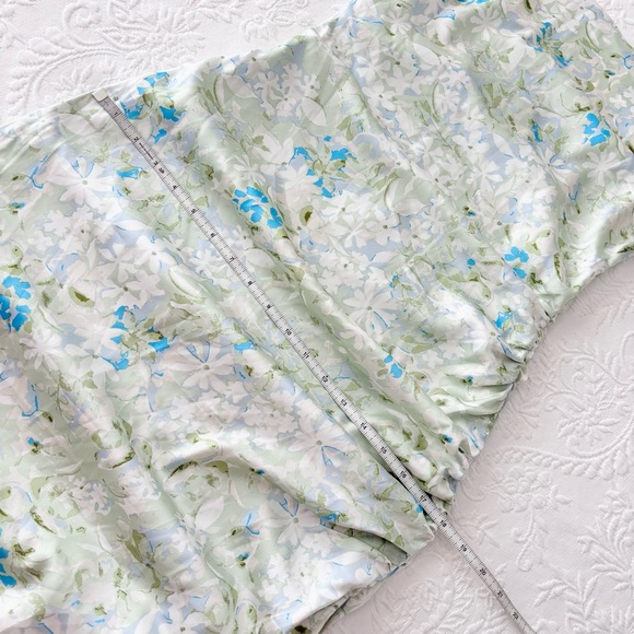 Lulu's Pale Green & Light Blue Floral Slip Midi Dress - Picture 8 of 8